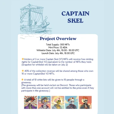 Captain Skel V2: Preventa de Mint