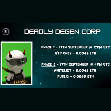 Deadly Degen Corp: Mint Vorverkauf