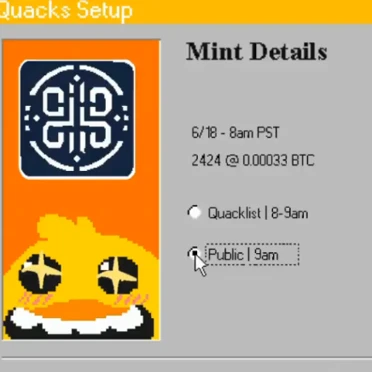 Quacks BTC: Mint Presale