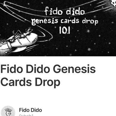 Fido Dido Genesis Cards Drop: Beyaz Liste