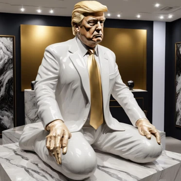 Hyperrealistic Sculpture of Trump: Mint Public Sale